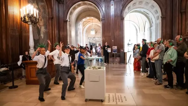 Captivating Performance Transforms New York Public Library into a Stage of Human Connection