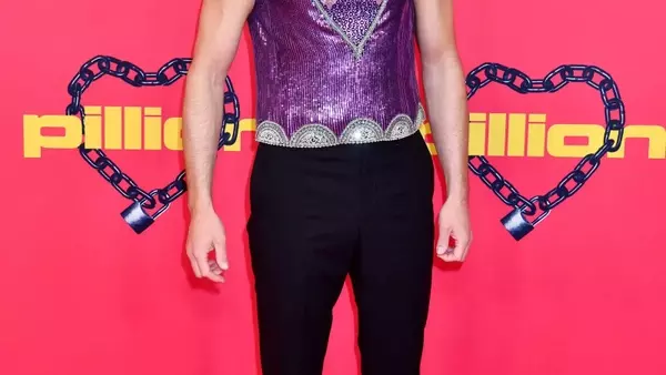 Alexander Skarsgård's Bold Fashion Choices for 'Pillion' Press Tour