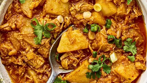 Hearty Mexican Stewed Potatoes with Pork Belly