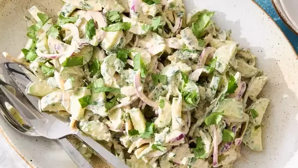 Refreshing Cucumber Salad with Spicy Yogurt Dressing: A Culinary Journey from Childhood Snacks