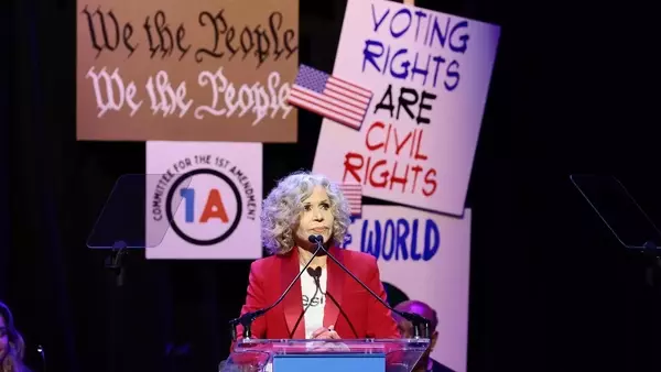 Jane Fonda Advocates for First Amendment Freedoms at "Rise Up, Sing Out" Concert