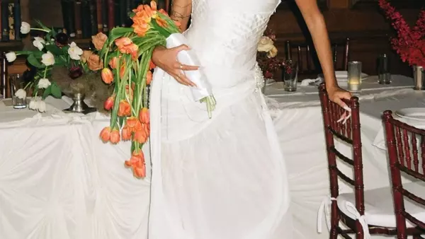 A Bronx Couple's Elegant Wedding Fashion