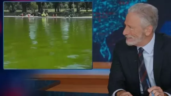 Jon Stewart Quips on Lincoln Memorial Reflecting Pool's Algae Bloom